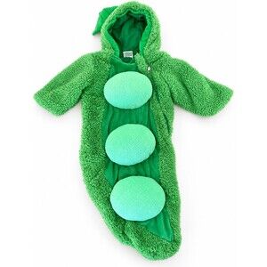Baby Pea pod halloween costume 0-6m Celebration Creations plush bunting